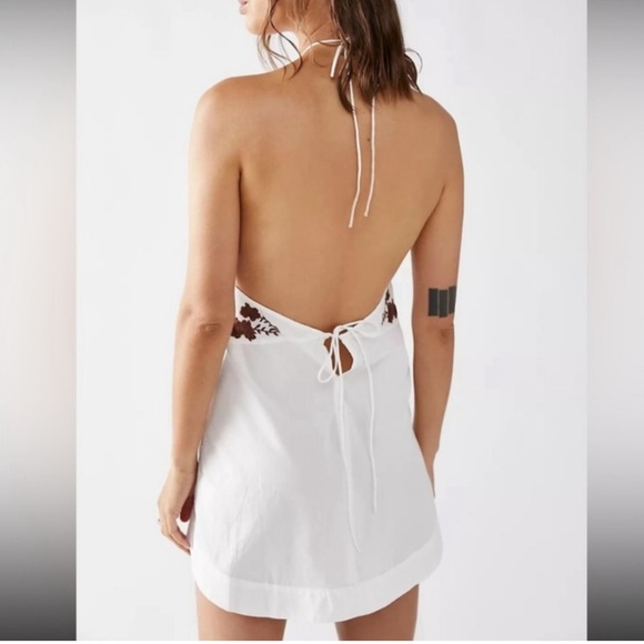 Free People White and Brown Mini Dress - Picture 2 of 7